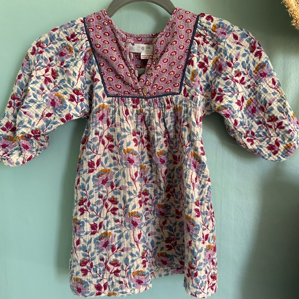Floral Patterned Long Sleeve Dress